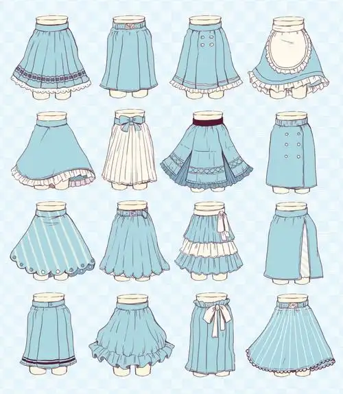 不同款式的小裙子设计参考