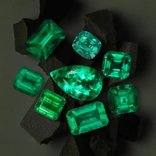 祖母绿杰克彩宝天然赞比亚裸石糖塔哥伦比亚戒指宝石珠宝奇石