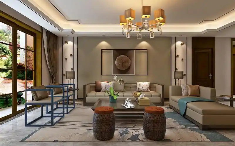 风格特点来布置,如果你盲目随意装修的话,不仅难以展现新中式客厅的