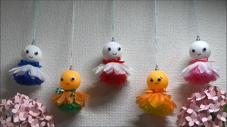 小伙用乒乓球制作晴天娃娃步骤详细又简单趣味十足