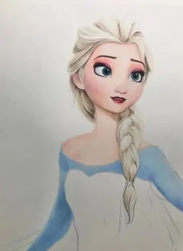 艾莎公主 画法步骤,彩铅教程,彩铅画人物,彩铅步骤图 - 绘画堂