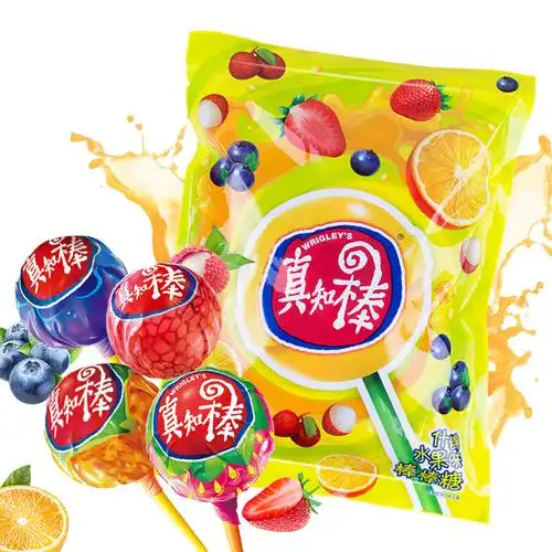 真知棒棒棒棒糖108支桶装网红水果果味硬糖糖果糖果
