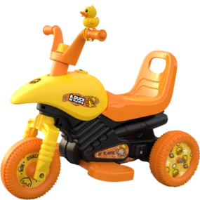 乐的小黄鸭儿童电动车玩具车可坐人宝宝电动车摩托车汽车8020s黄色