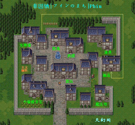 ff2菲因镇全地图及迷律指点