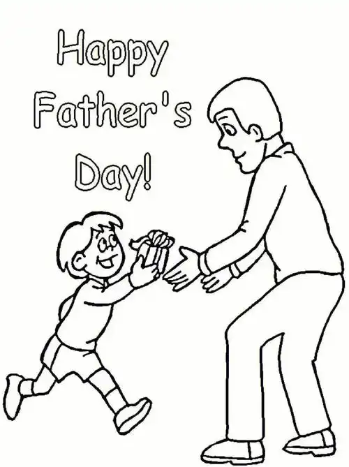 父亲节涂色素材