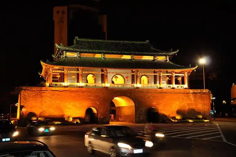 东莞西城楼迎恩门夜景_高清图片_全景视觉