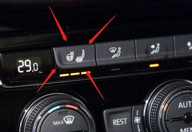 2019款途观l330智动豪华版座椅加热怎么开启?