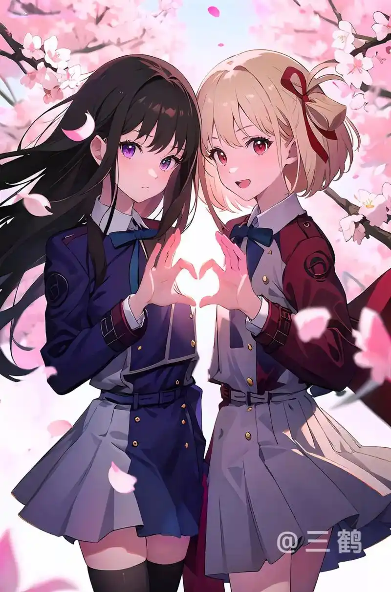 樱花绽放,与你途经一场浪漫.#动漫少女 #二次元美图 #动漫 - 抖音