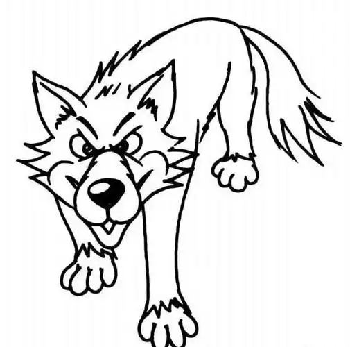 简笔画狼的画法 简笔画狼的画法可爱