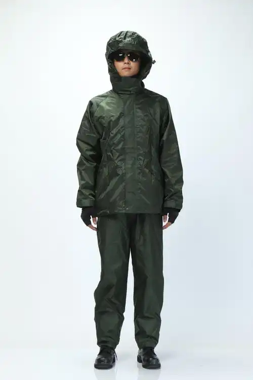 07防汛雨衣分体式套装劳保消防分解雨衣橄榄绿工地执勤雨衣雨裤