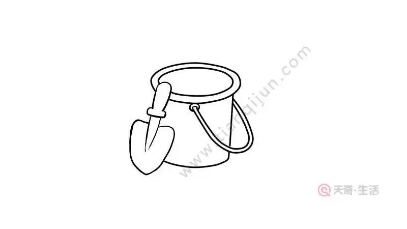 儿童铲沙玩具简笔画怎么画