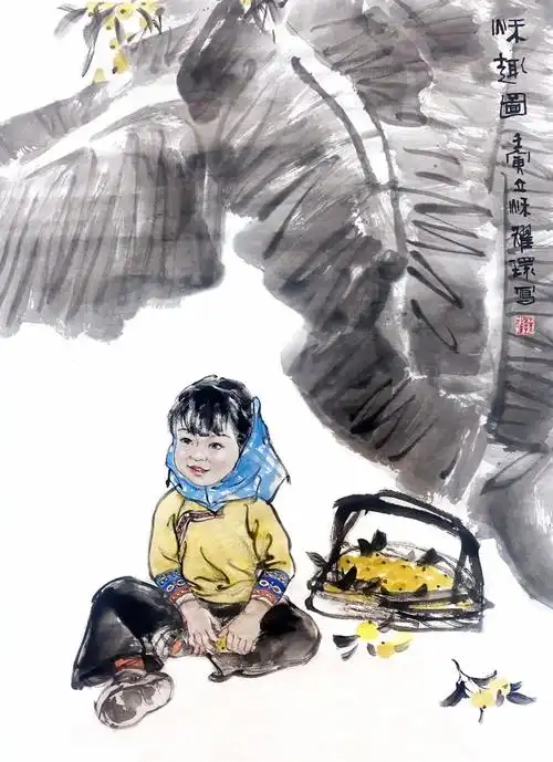 写意人物 #学习  #学习打卡  #学习日常  #精华分享  #惠安女  #国画