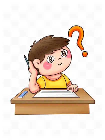 161251卡通小学生思考问题png透明底161298446绿色简约线性办公图标