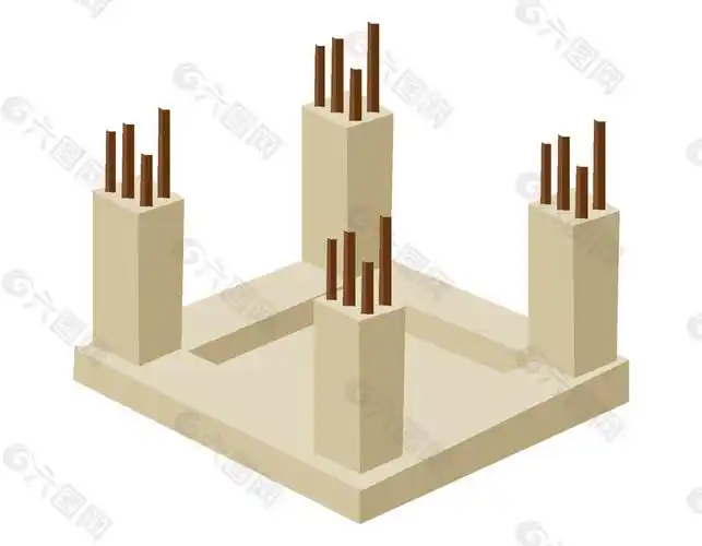 建筑房子地基矢量图