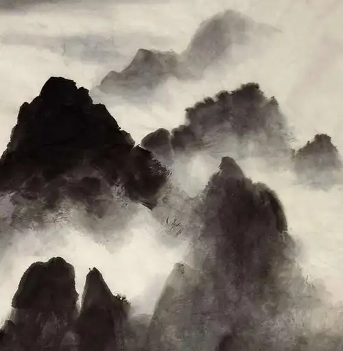 傅以新诗配画《水墨云天》和《云山一瞥》