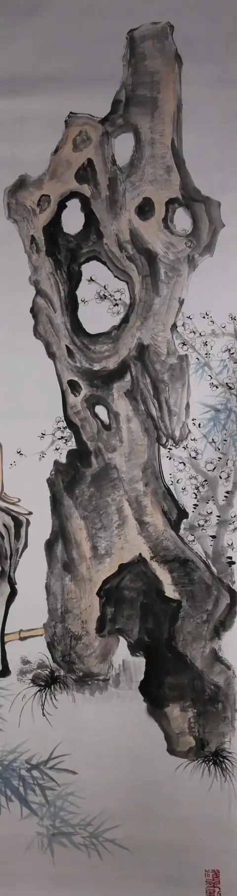 画作《米芾拜石图》赏析