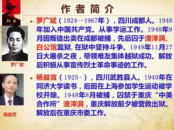 红岩简介ppt课件