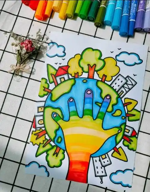 以环保为主题的水粉画 环境保护题材的水粉画