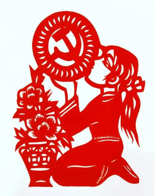 西平县第三小学 "喜迎建党100周年"剪纸作品(部分)