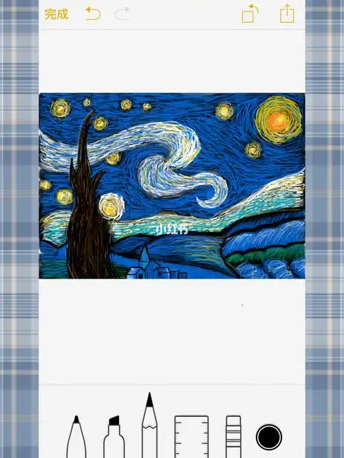 手机备忘录画画教程星空