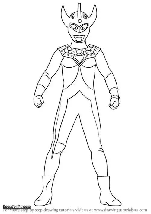 填色,奥特战士,奥特曼,奥特曼简笔画,托雷基亚奥特曼,捷德奥特曼,梦比