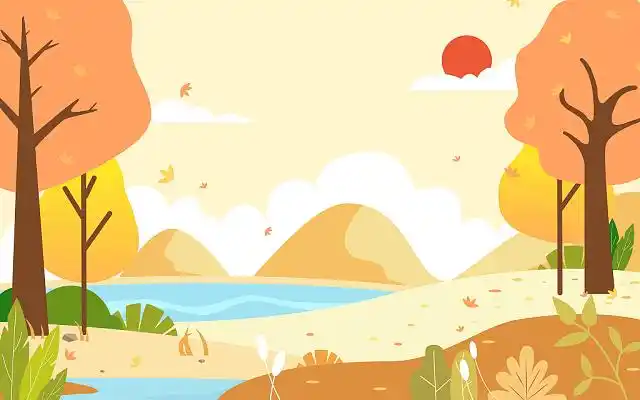 扁平矢量凉爽立秋插画立秋秋天秋分插画