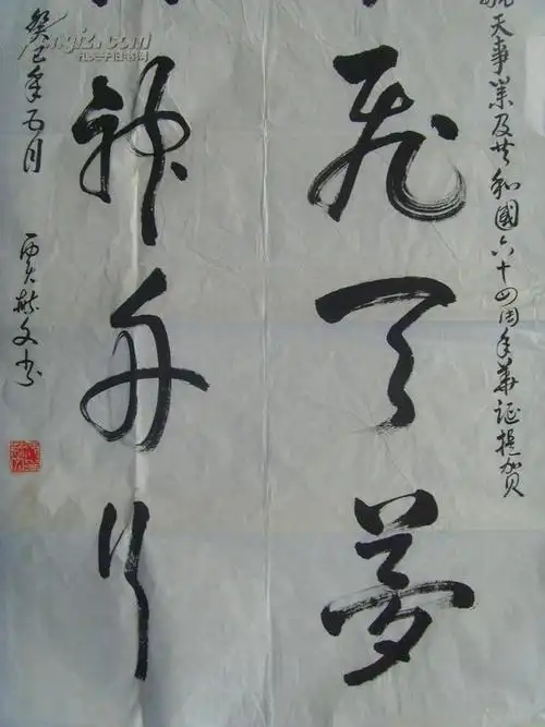 贾毓文:书法:千年飞天梦 今朝神舟行(四川省省级老年书画协会会员,是