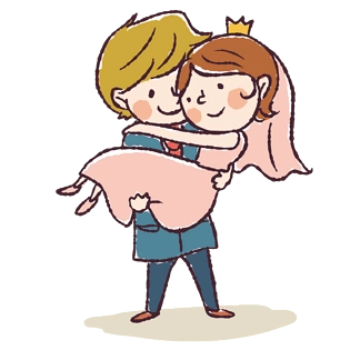 手绘新人公主抱