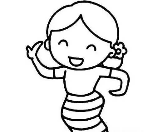 傣族姑娘人物简笔画 大人简笔画 - 9252儿童网
