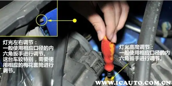 汽车大灯高度调节标准图