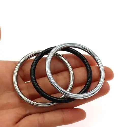 0线*50mm大铁环箱包配件实心铁圈衣服装饰环圈牛仔链连接圈环