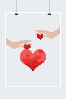 爱心传递简笔画图片