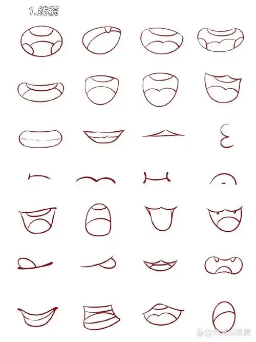 可爱q版人物嘴巴教程