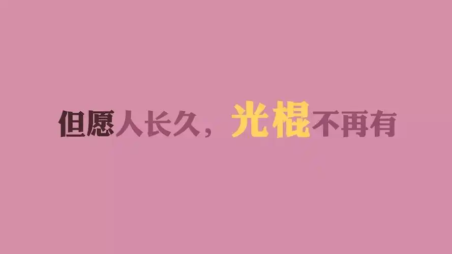文字控脱单光棍壁纸