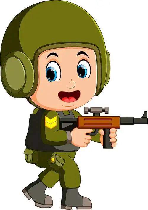 一个持枪的士兵