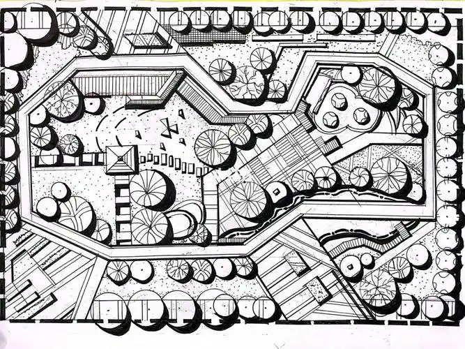 景观园林设计手绘快题5070小场地