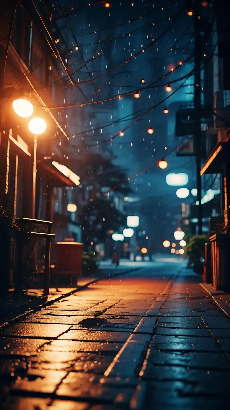 夜晚街道灯光壁纸🌃✨氛围感拉满