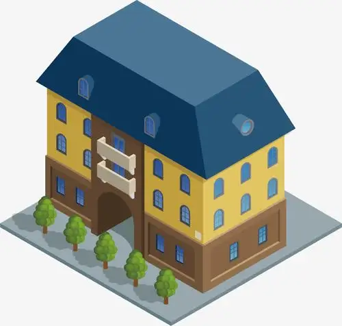 关键词 : 绿树,大楼,卡通,科技楼房,科技楼梯,科技楼