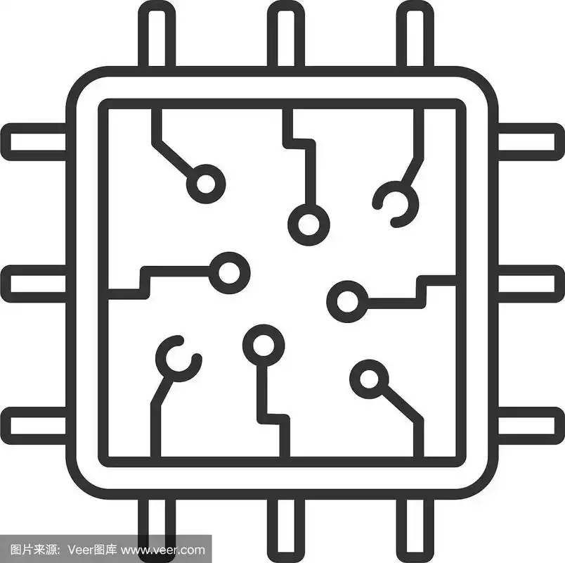 芯片线性图标