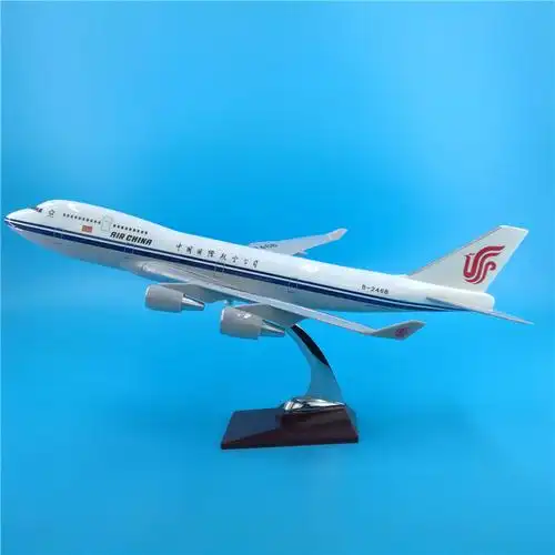 仿真波音b747空客a350国航客机航模摆件镂空引擎工艺飞机模型 原价298