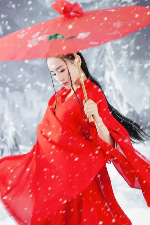 汉服女东方不败林青霞同款古装cos红色成人演出服武侠民族服装