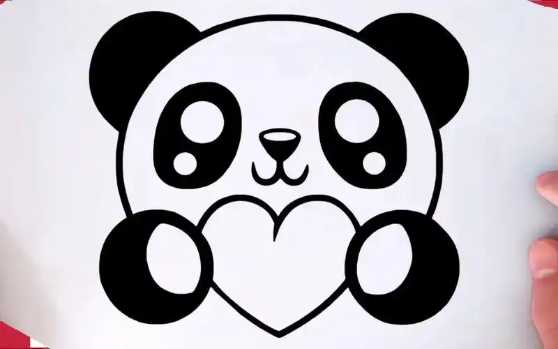 简笔画教你画一只可爱的熊猫3超级简单的绘画一看就会