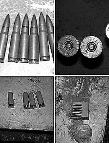 27日,司某在微博上展示的步枪,猎枪子弹 网络图片