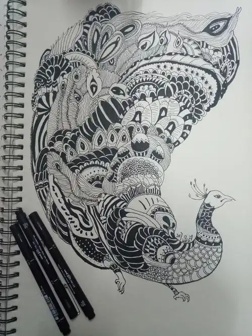 黑白装饰画|纯艺术|绘画|好奇的活着昂_原创作品-站酷zcool