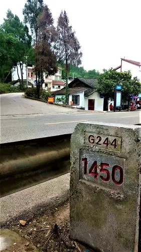 国道公路g244蓬安河舒镇境内里程碑正式落地启用