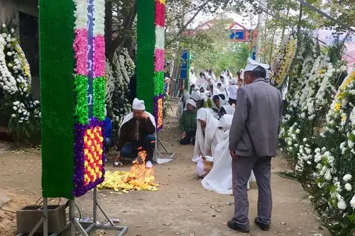 农村白事现场的简单记录