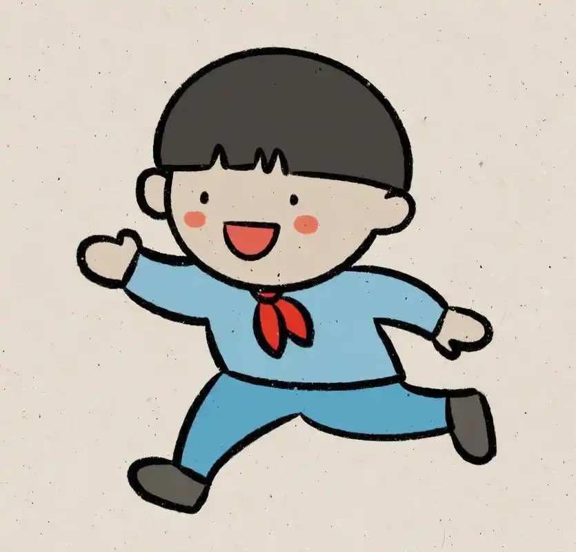 简笔画:画一个正在上学的小男孩.第一步:画出头部 第二步:画 - 抖音