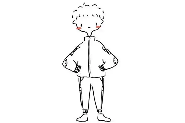 一组帅气小男孩简笔画图片素材大全,图片,简笔画-学笔画