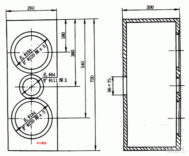 求一对8寸喇叭中置制作图纸