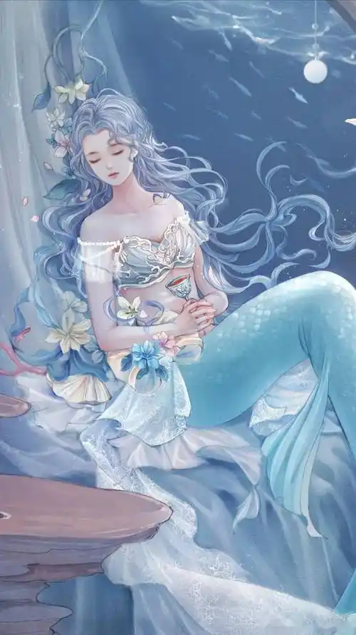 【精选高清壁纸】动漫二次元,美人鱼 鲛人吟,纯美.